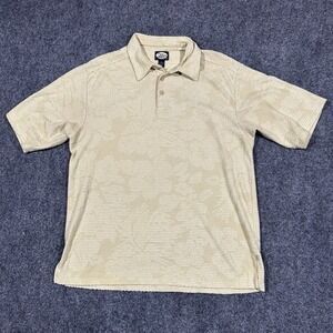 Vintage Tommy‎ Bahama Shirt Mens Size M Yellow Polo Corded Velveteen Hawaiian